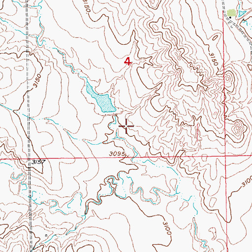 Topographic Map of Ray E Smith Dam, SD