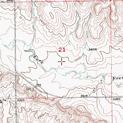 Topographic Map of Wilson Ranch Dam, SD