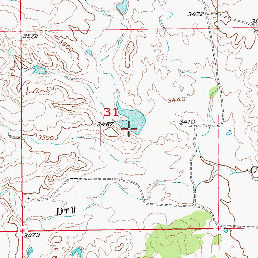 Topographic Map of Schnose Dam Number 2, SD