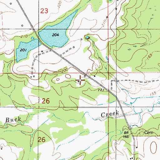 Topographic Map of Sanctified Church, AL