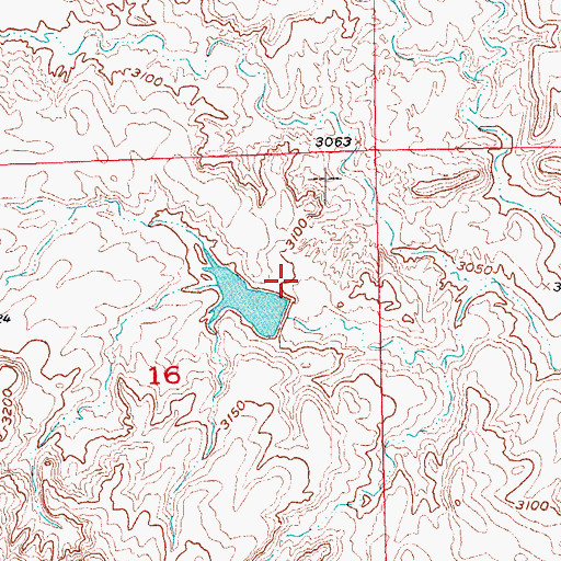Topographic Map of Brophy Big Dam, SD