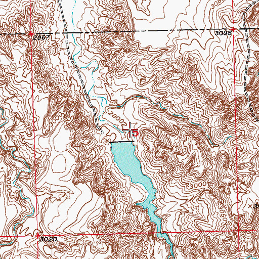 Topographic Map of South Dam, SD