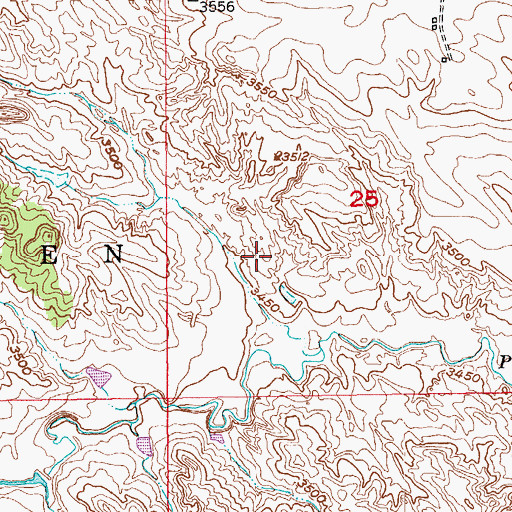 Topographic Map of Helsels Plum Creek Dam, SD