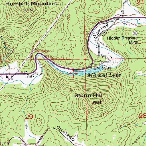 Topographic Map of Mitchell Lake, SD
