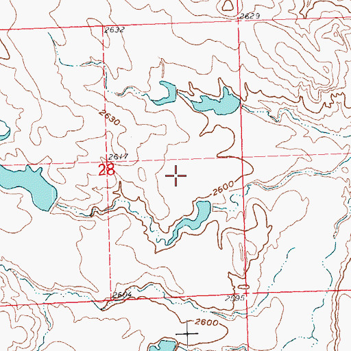 Topographic Map of Missile 249 Reservoir, SD
