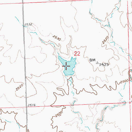 Topographic Map of Conata East 302 Reservoir, SD