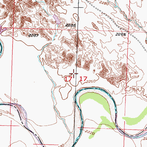Topographic Map of West Weta 91 Reservoir, SD