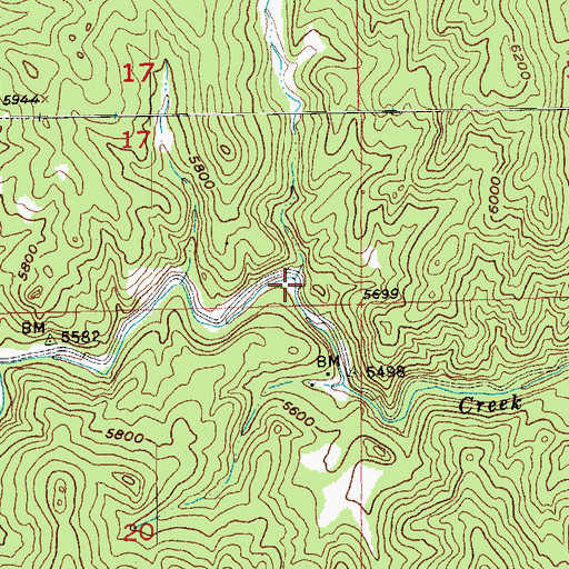 Topographic Map of Simkins Draw, SD