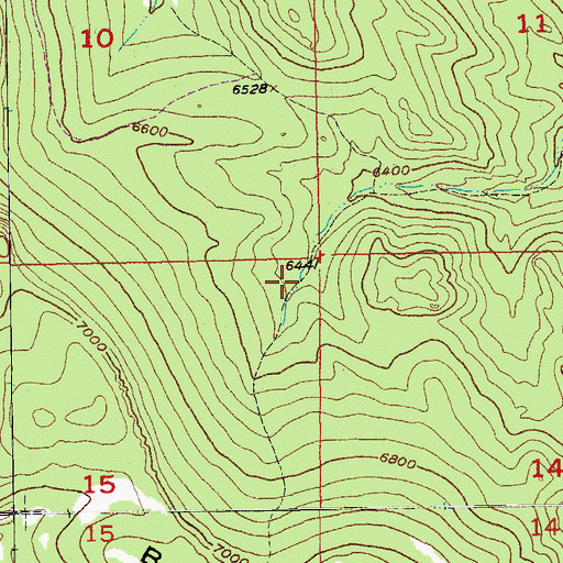 Topographic Map of Bear Mountain Basin, SD