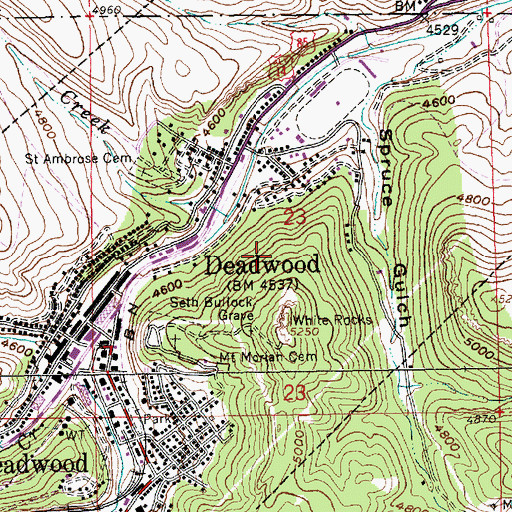 Topographic Map of Chinatown, SD