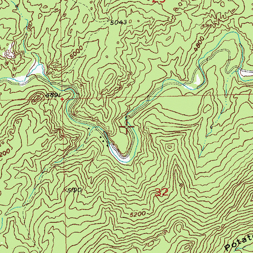 Topographic Map of Iron Creek Summer Home Group, SD