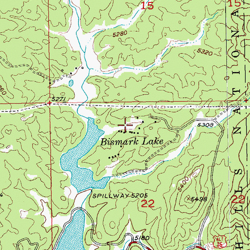Topographic Map of Bob Marshall Organization Camp, SD