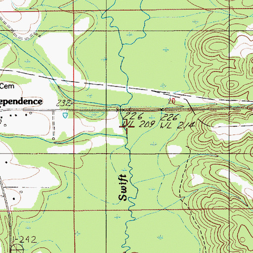 Topographic Map of Sand Branch, AL