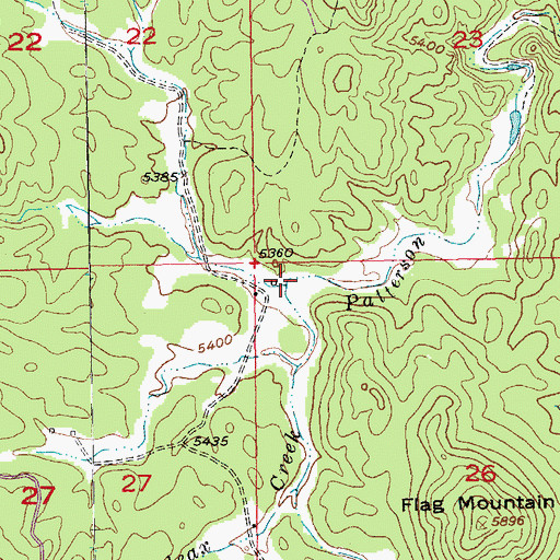 Topographic Map of Battleax Creek, SD