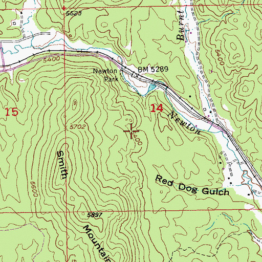 Topographic Map of Newton Lake Picnic Grounds, SD