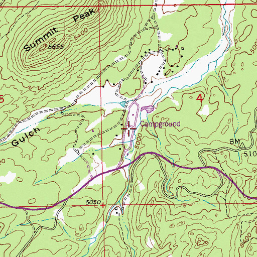 Topographic Map of Willow Creek Horse Campground, SD