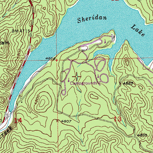 Topographic Map of Southside Campground, SD