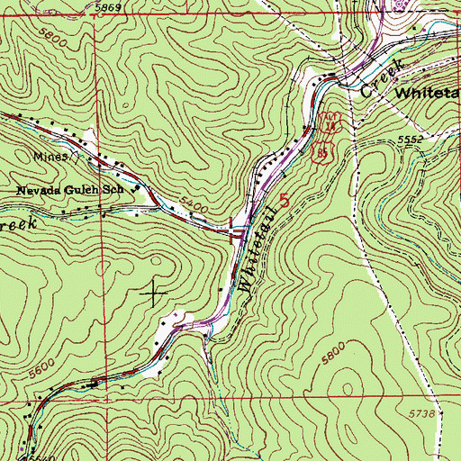 Topographic Map of Nevada Gulch, SD