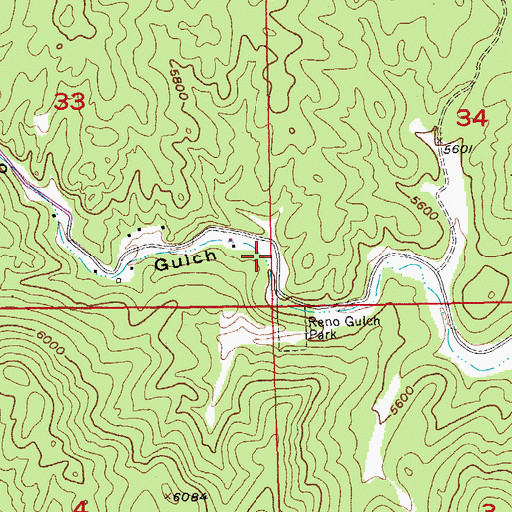 Topographic Map of Reno Gulch Reservoir, SD