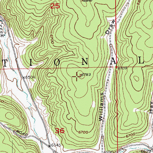 Topographic Map of Fox Flat, SD
