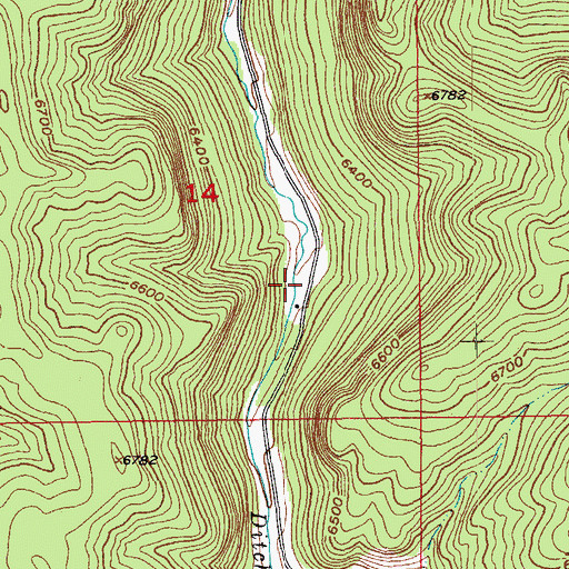 Topographic Map of Ditch Creek Gampground, SD