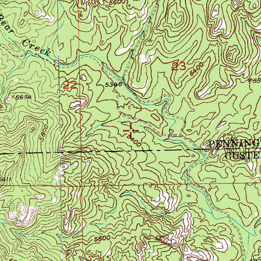 Topographic Map of Black Elk Wilderness, SD
