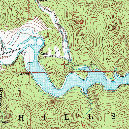 Topographic Map of Jenney Gulch Picnic Area, SD