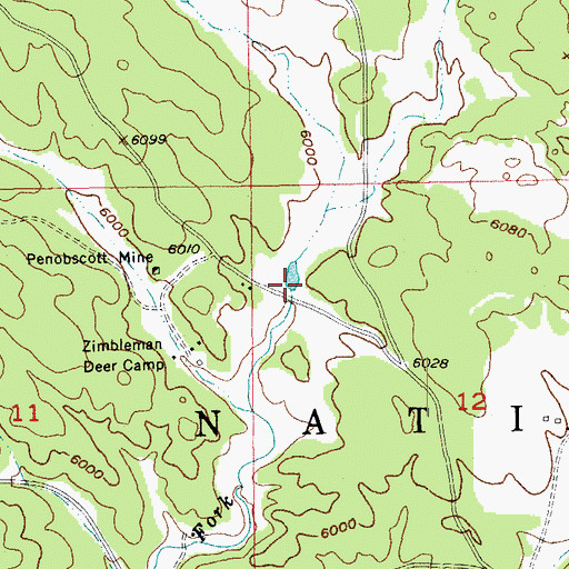 Topographic Map of Camp Custer Dam, SD