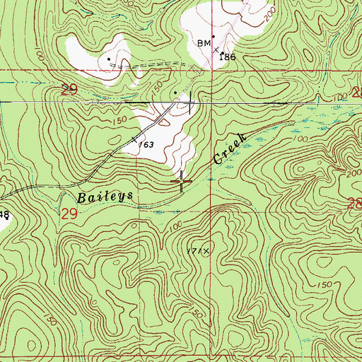 Topographic Map of Sand Creek, AL