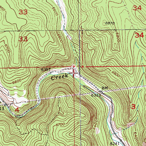 Topographic Map of Trail Draw, SD