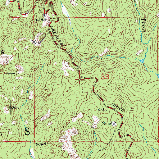 Topographic Map of Paha Sapa Trail, SD