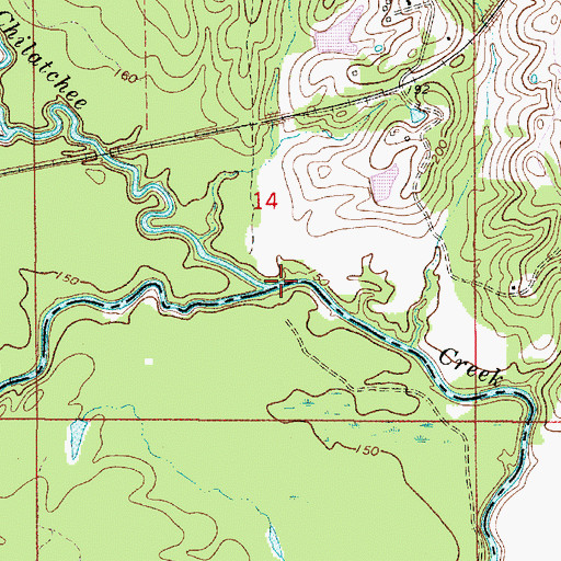 Topographic Map of Sand Creek, AL