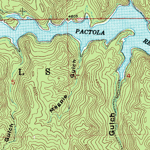 Topographic Map of Pactola Reservoir Recreation Area, SD