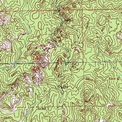 Topographic Map of Horse Thief Lake Trail, SD