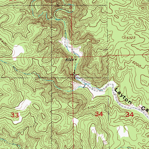 Topographic Map of Layton Well, SD