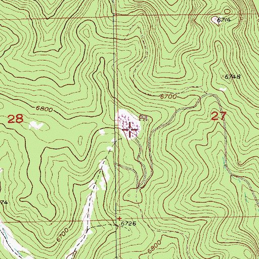 Topographic Map of Nichols Creek Gravel Pit, SD