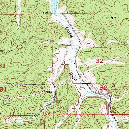 Topographic Map of Gold Run Campground, SD