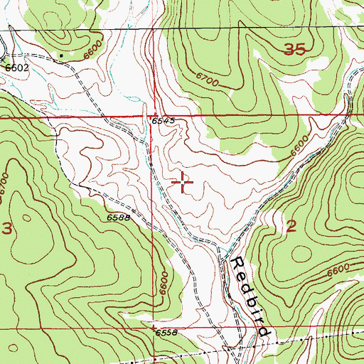 Topographic Map of Redbank Spring Campground, SD