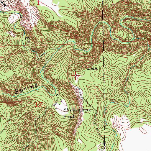 Topographic Map of Strato Rim Overlook Campground, SD