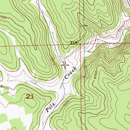 Topographic Map of Pole Creek Pond Lake, SD
