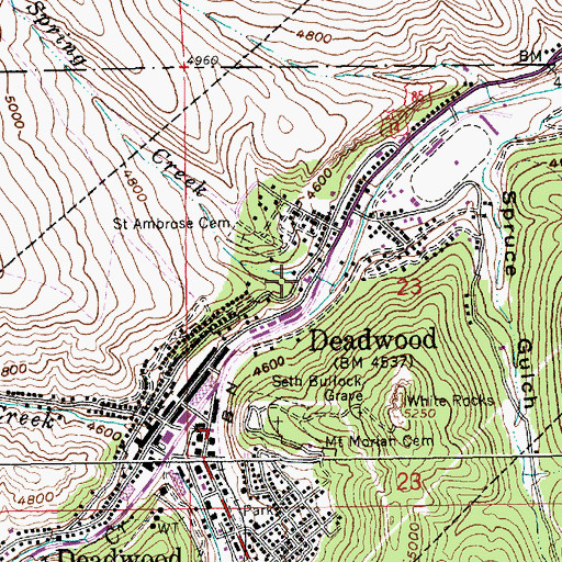 Topographic Map of Nemo District Ranger Station, SD