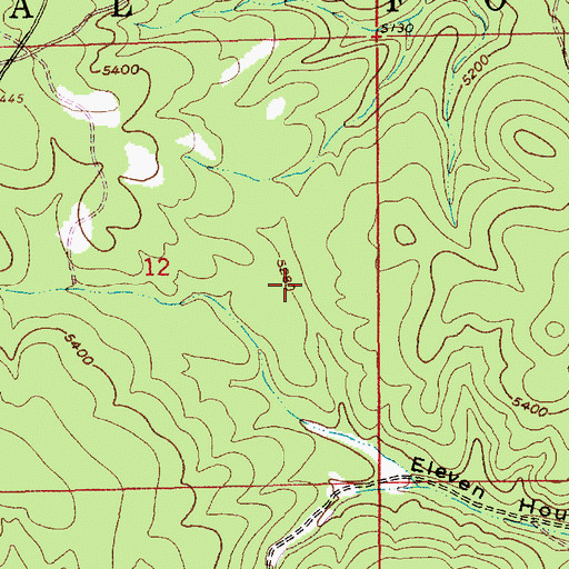 Topographic Map of Big Hill Ski Trail, SD