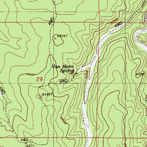 Topographic Map of Van Horn Spring, SD