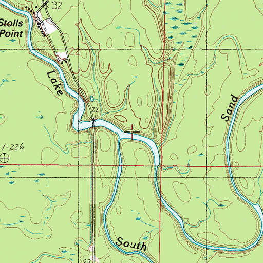 Topographic Map of Sand Hill Creek, AL
