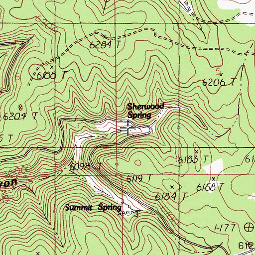 Topographic Map of Sherwood Spring, SD