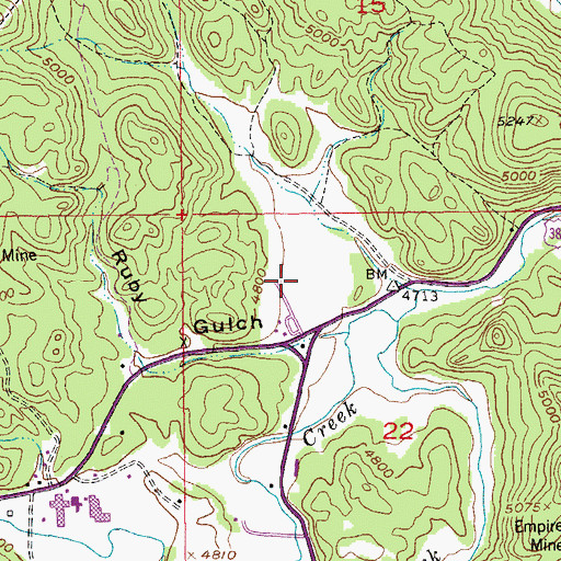 Topographic Map of Three Forks Campground, SD
