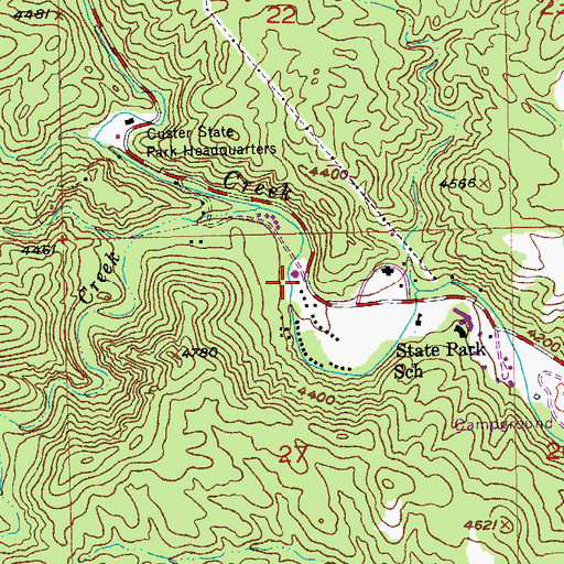 Topographic Map of Coolidge Inn, SD
