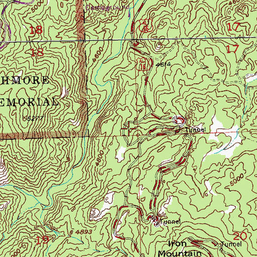 Topographic Map of Grizzly Bear Picnic Ground, SD