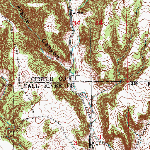 Topographic Map of McCall Well, SD