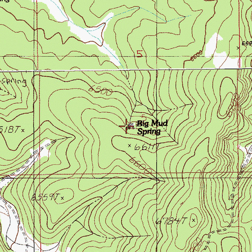 Topographic Map of Big Mud Spring, SD